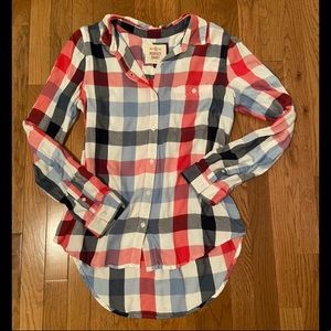 Juniors soft plaid flannel